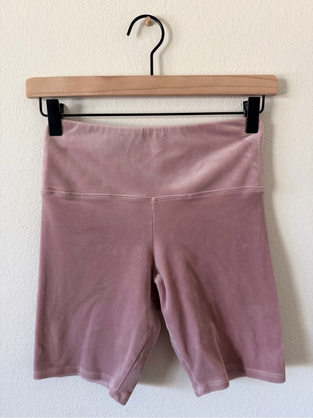 Colsie Pink Velvet Biker Shorts